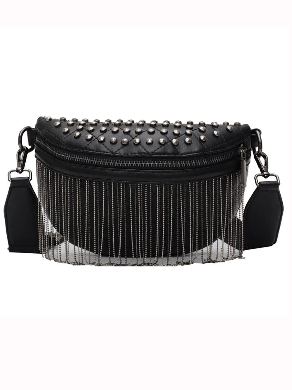 Studded Tassel Crossbody Belt Bag - NuaVibe