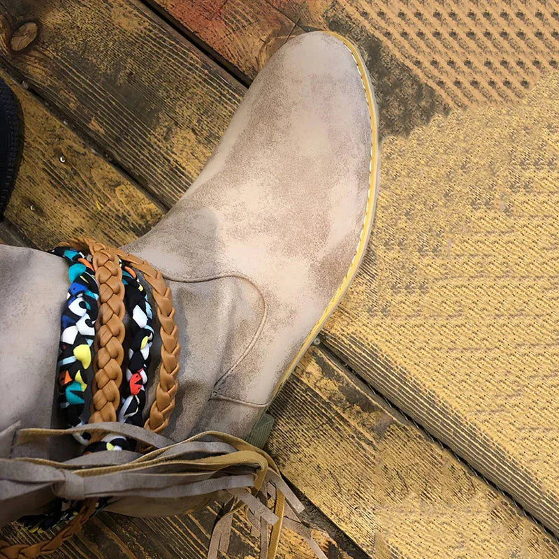 Vintage Western Tribal Tassel and Ankle Boots - NuaVibe