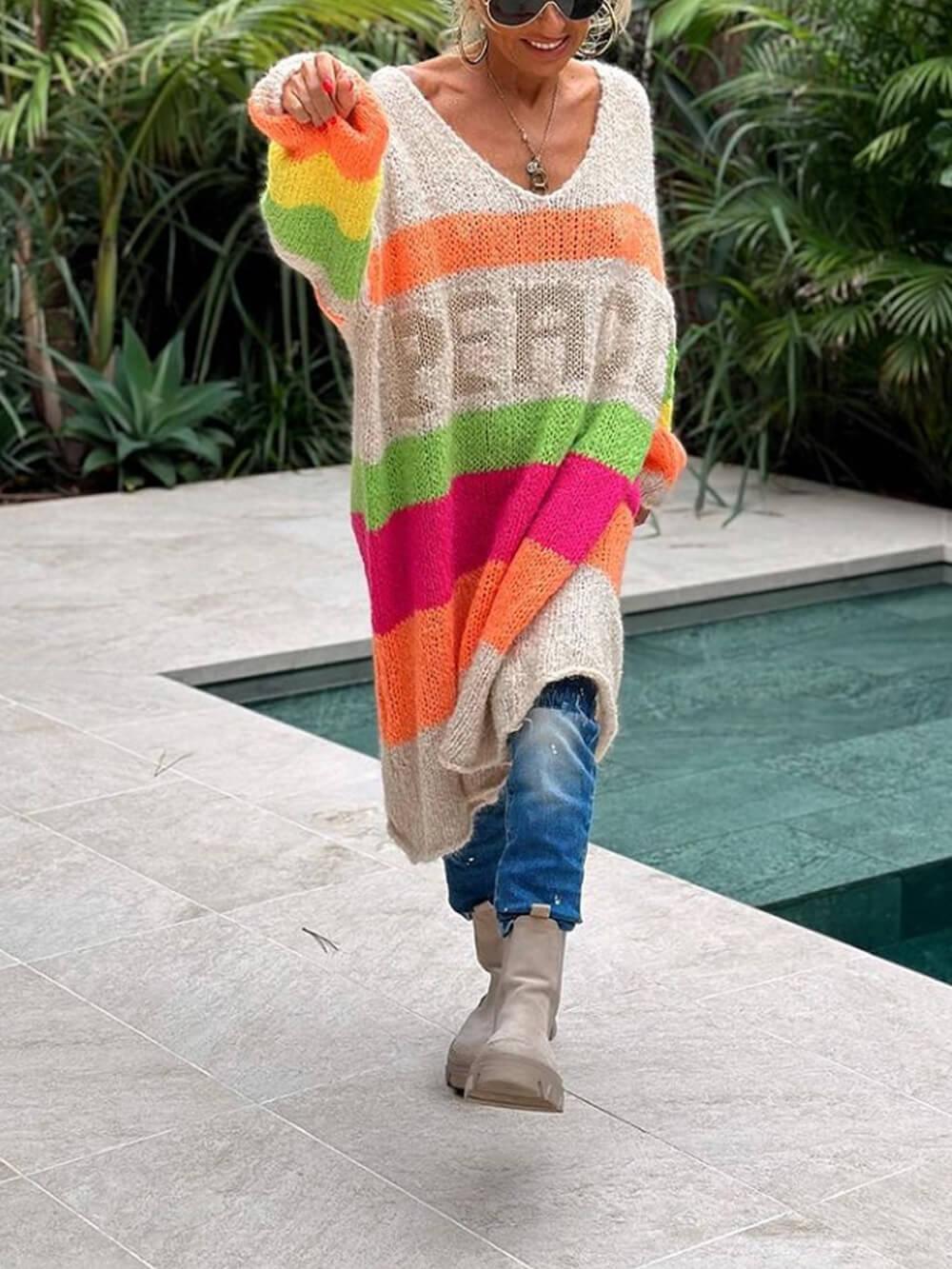 Bohemian Casual Pullover Sweater - NuaVibe