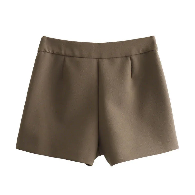 Asymmetrical solid color versatile culottes - NuaVibe