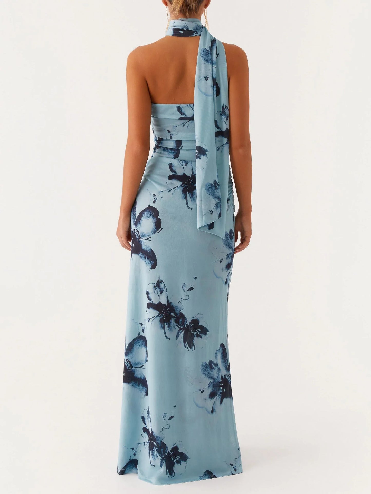 Elegant Floral Print Off-the-shoulder Maxi Dress - NuaVibe