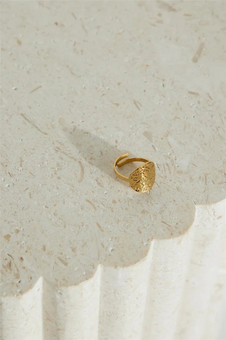 18k Gold Plated Golden Moon Ring Gold - NuaVibe