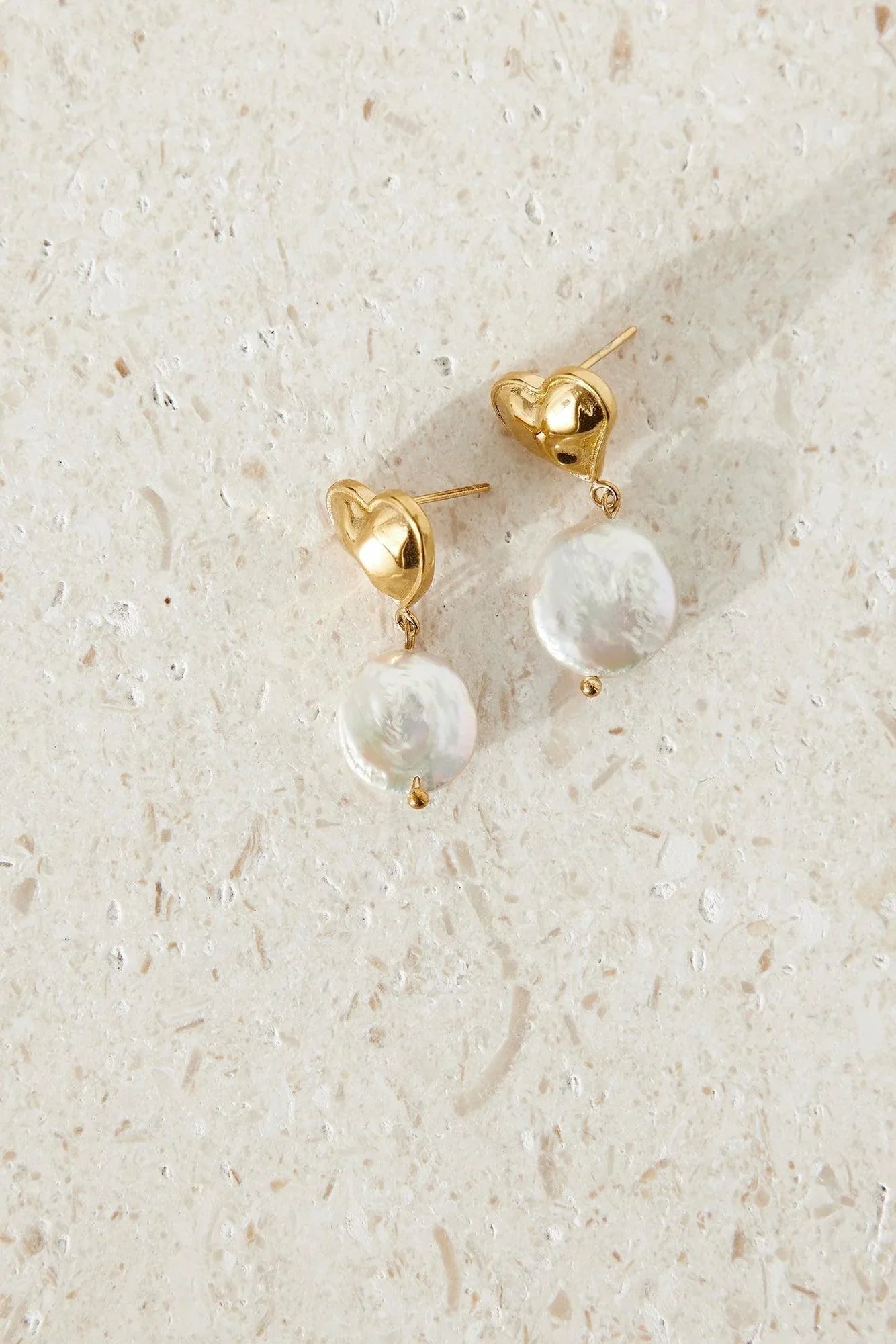 18k Gold Plated Love Me More Earrings Gold - NuaVibe