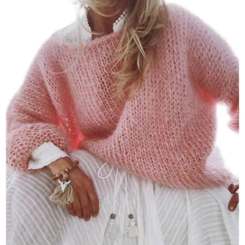 Casula Hollow Out Mohair Sweater - NuaVibe