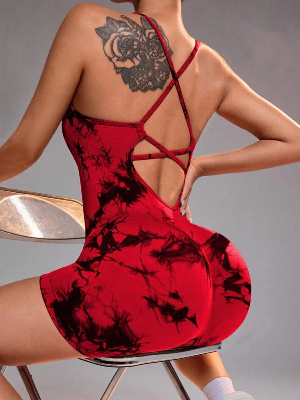 Marble Print Quick-Drying Yoga Bodysuit - NuaVibe