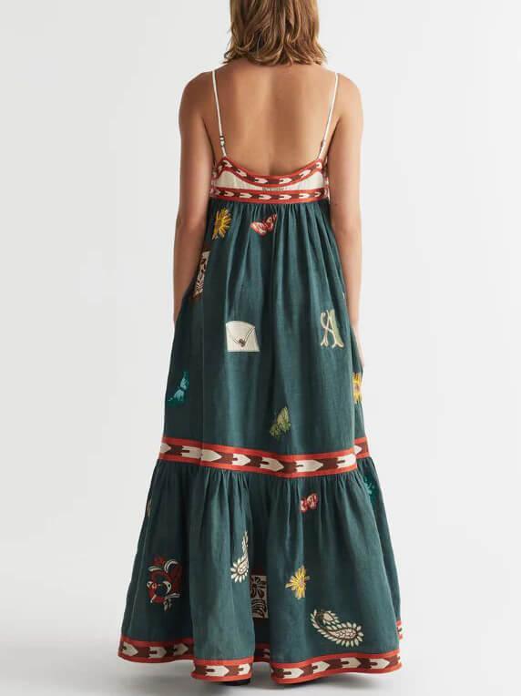 Fun Summer Unique Printed Midi Dress - NuaVibe