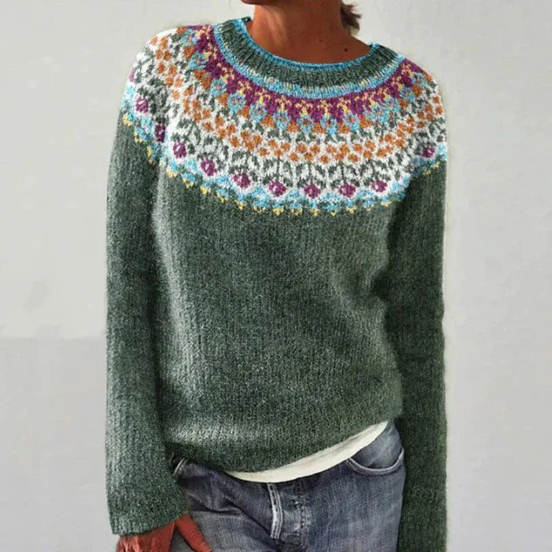 Casual Floral Printing Crew-neck Sweater - NuaVibe