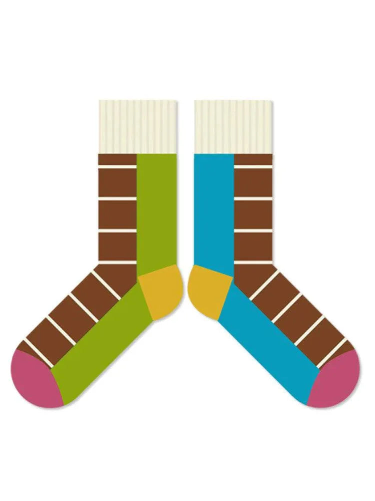 Colorful Striped Cotton Socks - NuaVibe