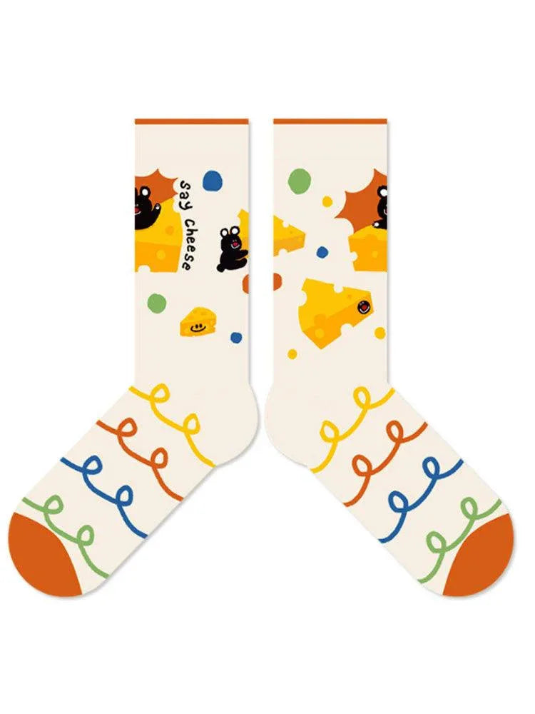 Cartoon Black Bear Cotton Socks - NuaVibe