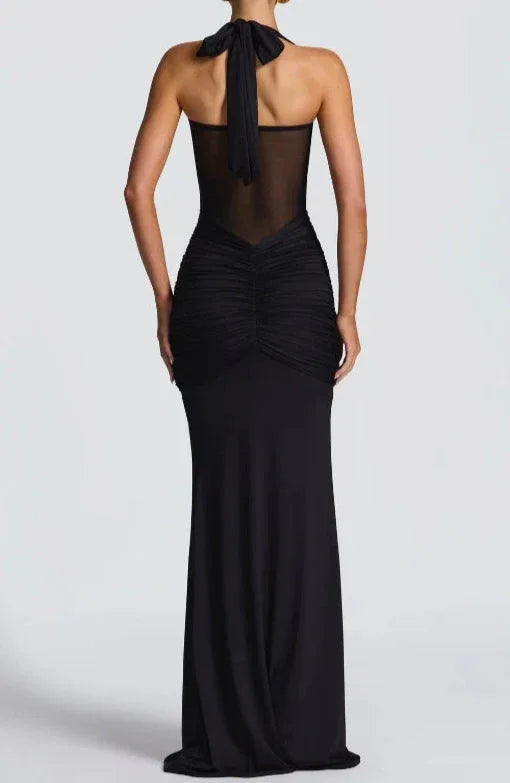 Strapless Lace-up Maxi Dress - NuaVibe