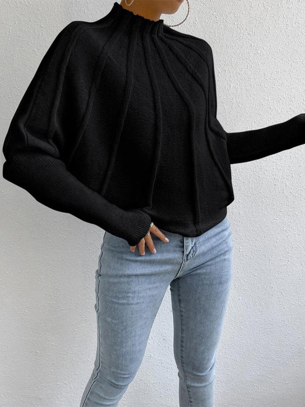 Simple Dolman Sleeve Sweater - NuaVibe