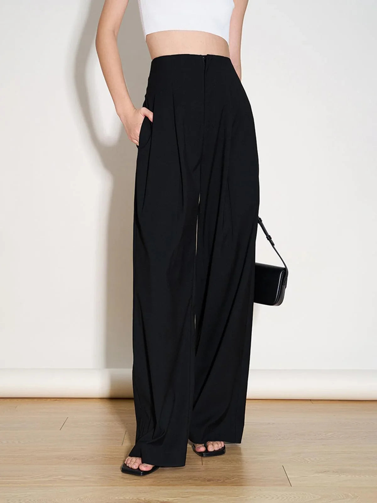 Effortless Flowy Wide Leg Dress Pants - NuaVibe