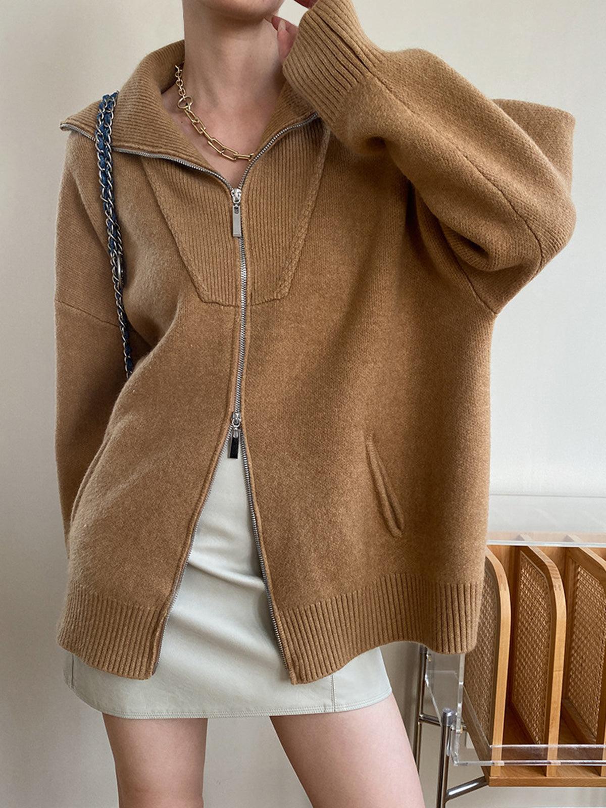 Oversized Open Collar Cardigan - NuaVibe
