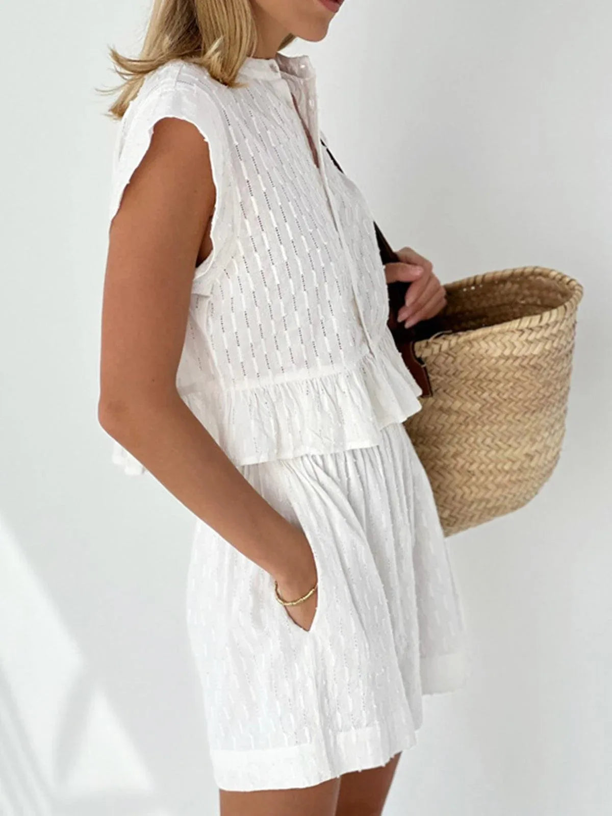Short Sleeve Cotton Shorts Set - NuaVibe