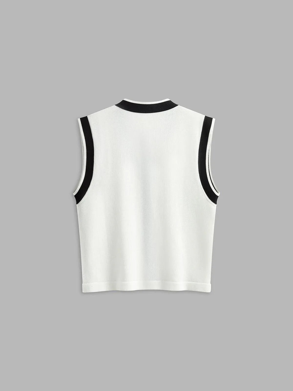 Contrast Trim Sweater Vest - NuaVibe