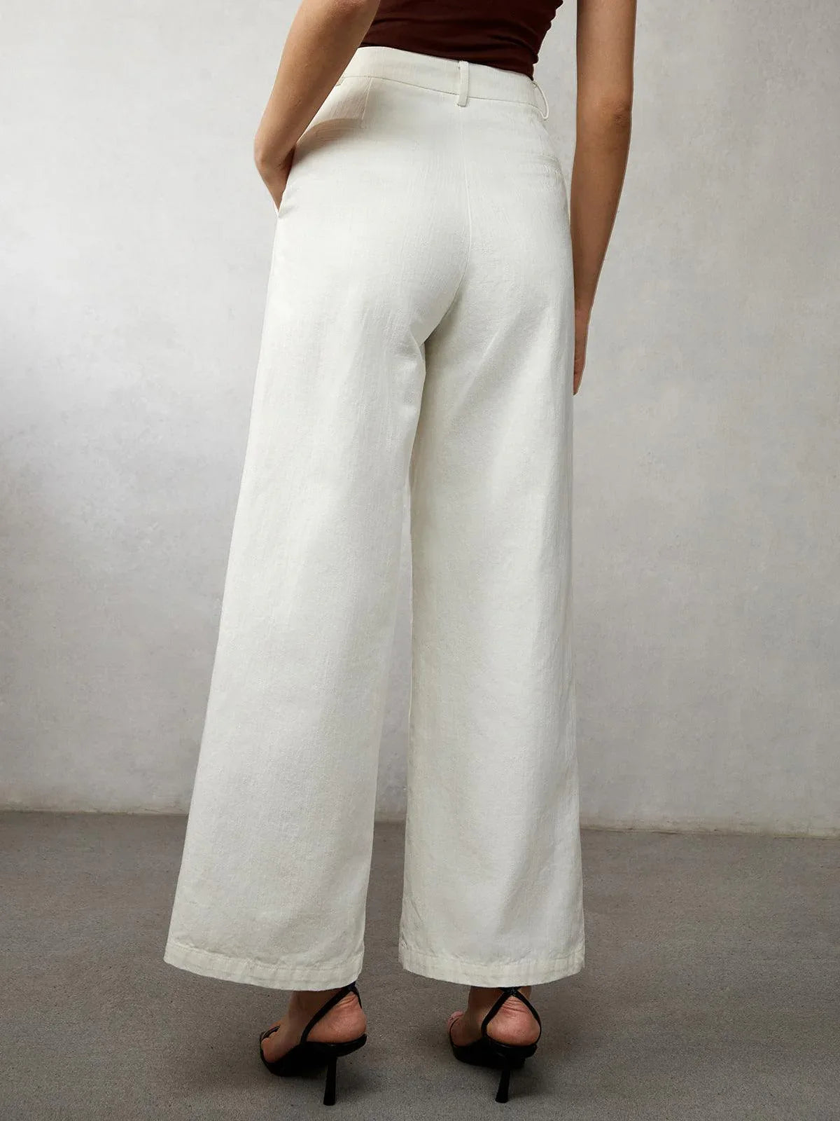 High Waisted Wide Leg Jeans - NuaVibe