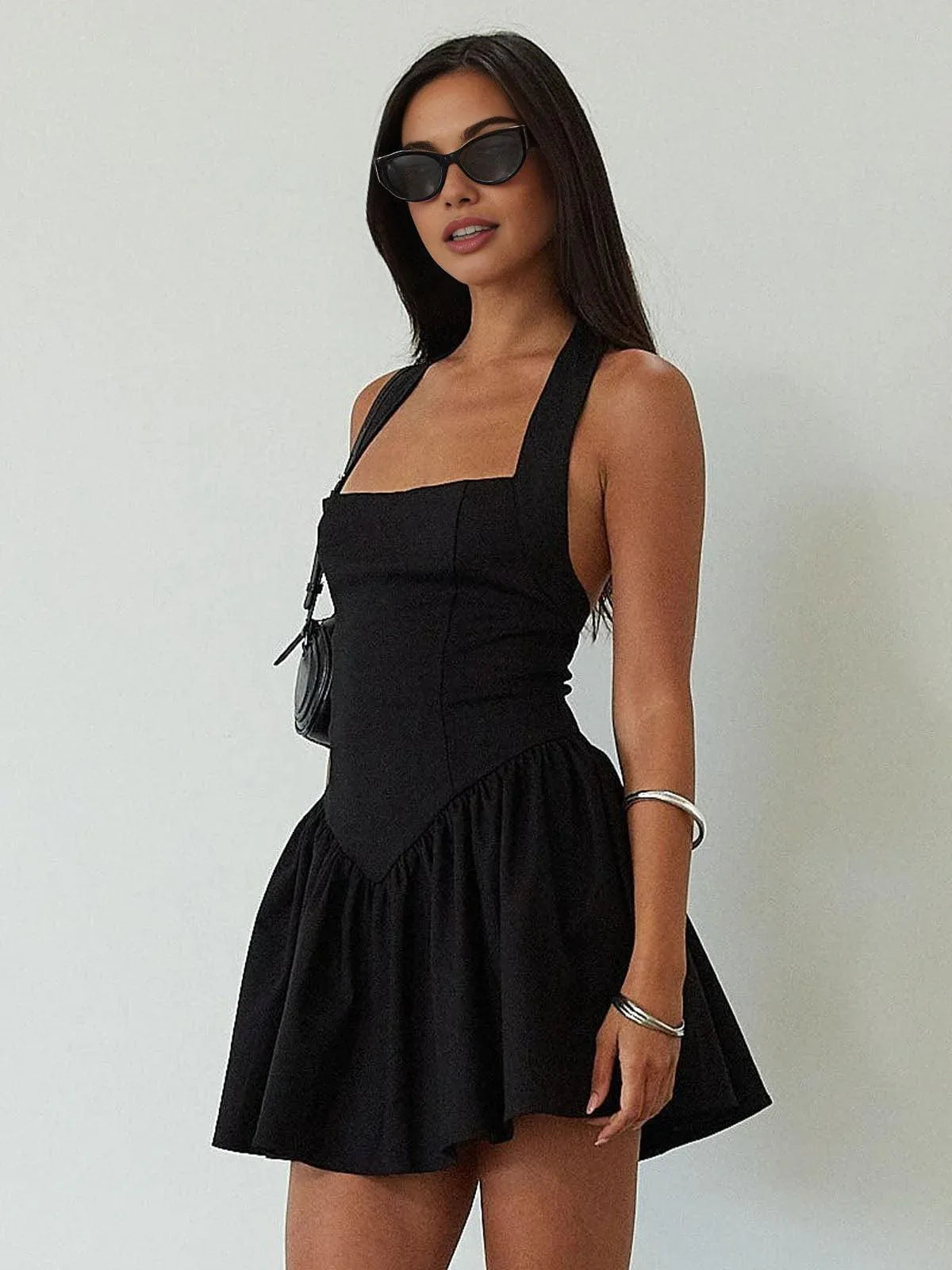 Halter Panel Corset Short Dress - NuaVibe
