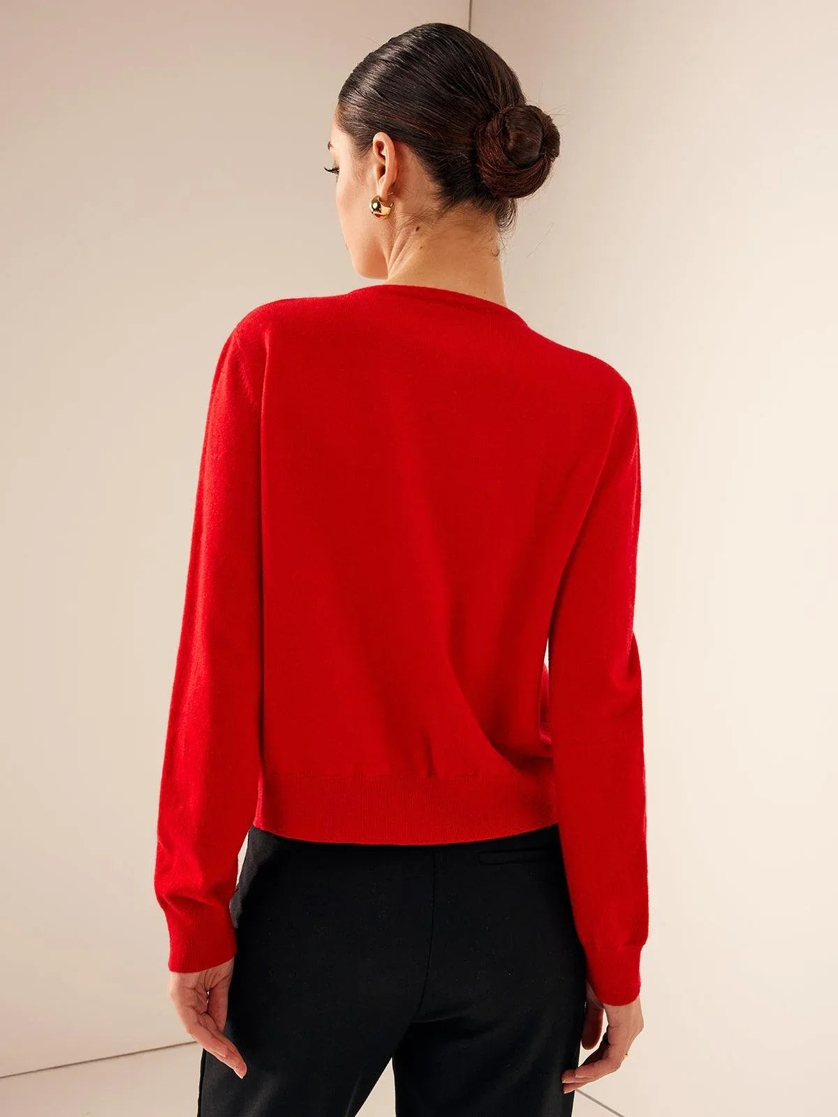Button Down Cashmere-Blend Cardigan - NuaVibe