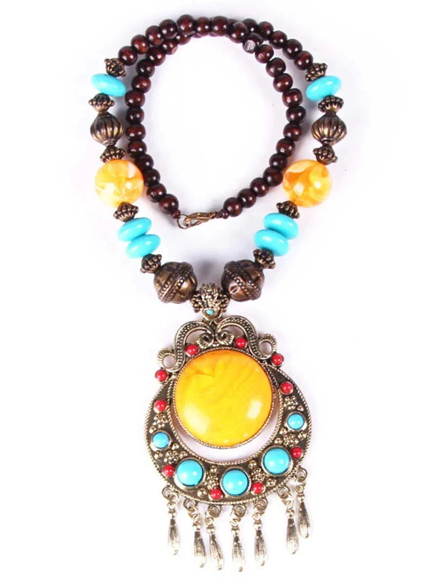 Bohemian Braided Rice Bead Necklace Sweater Chain - NuaVibe