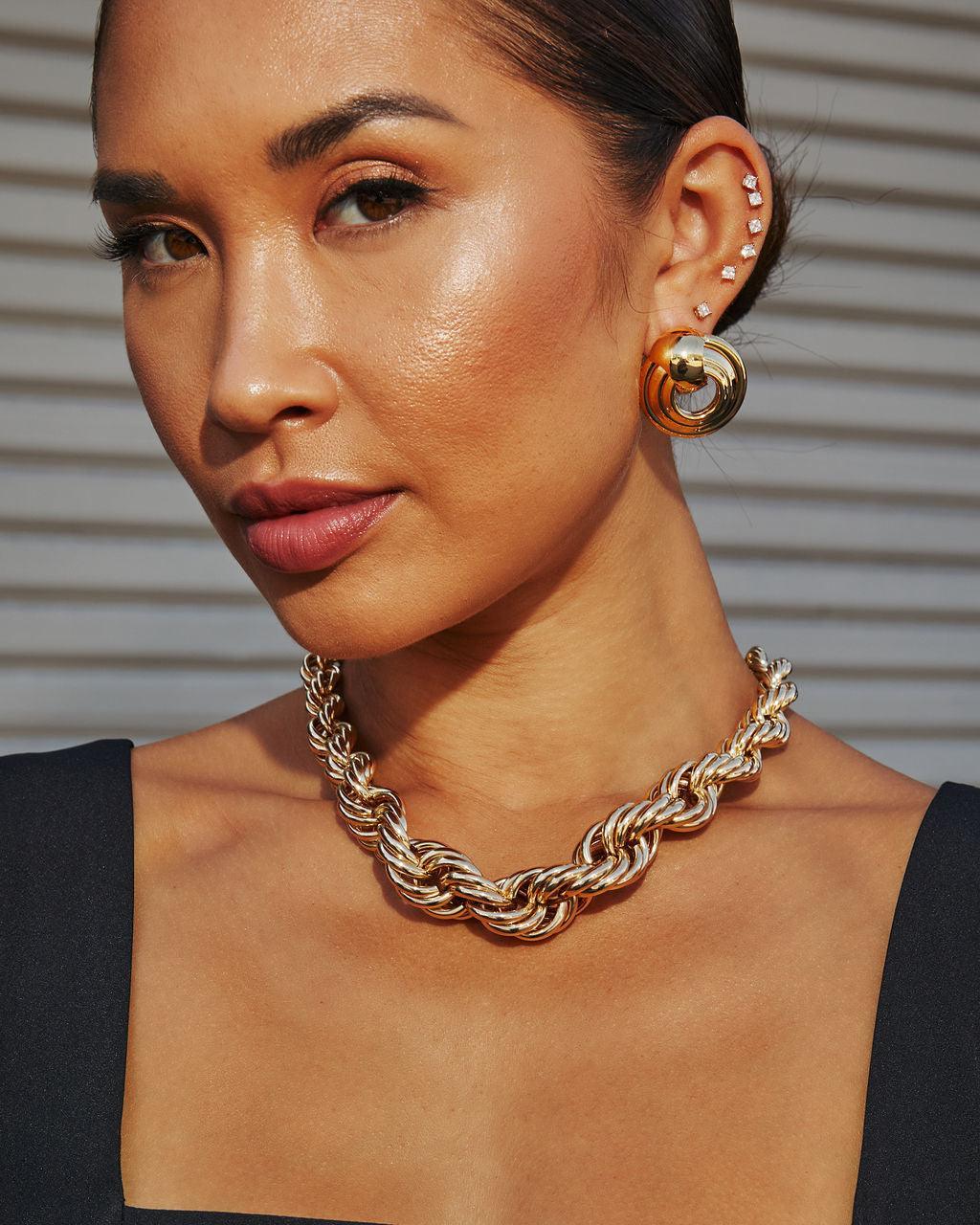 Rope You In Chunky Twisted Necklace - NuaVibe