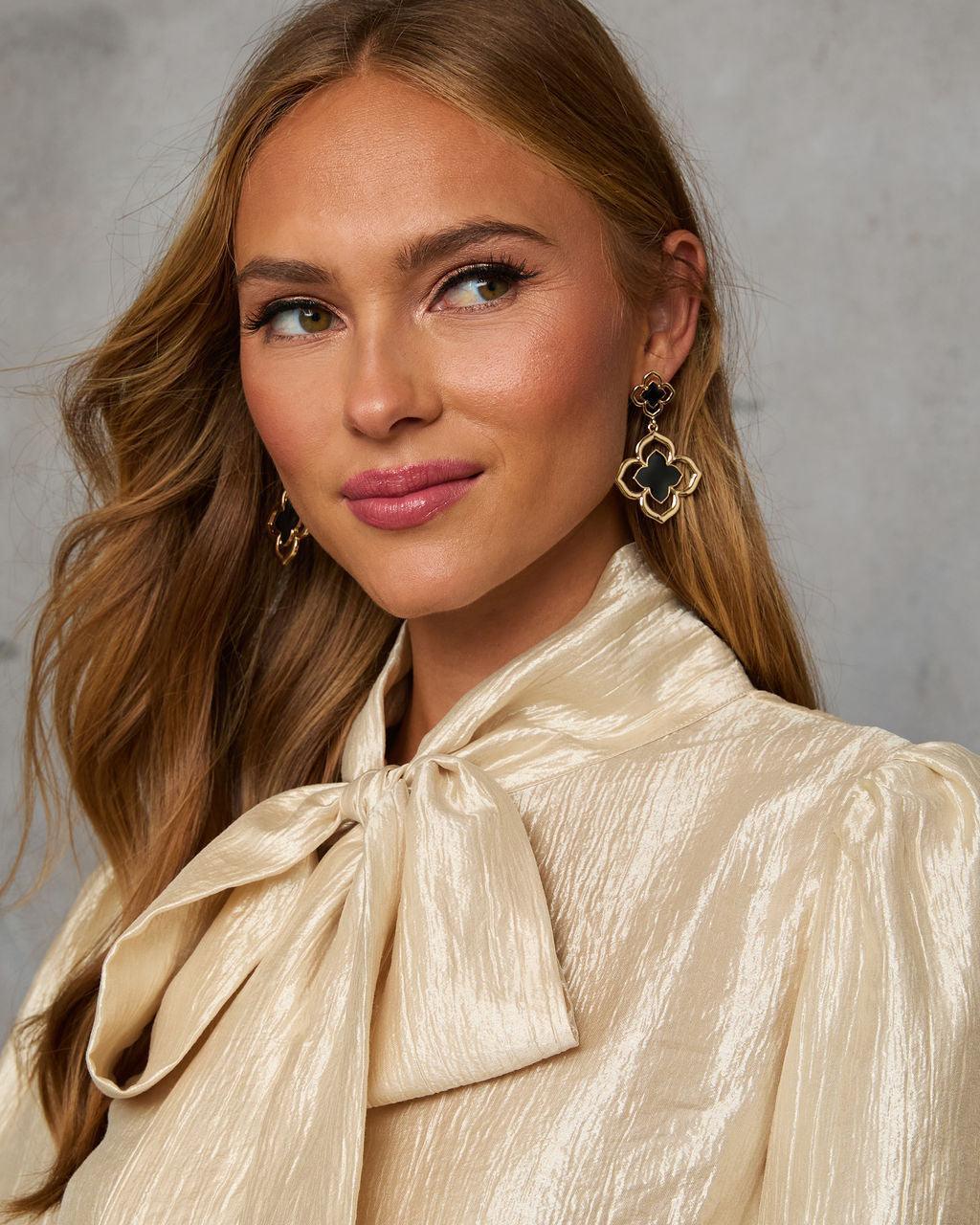 Delina Clover Drop Earrings - NuaVibe