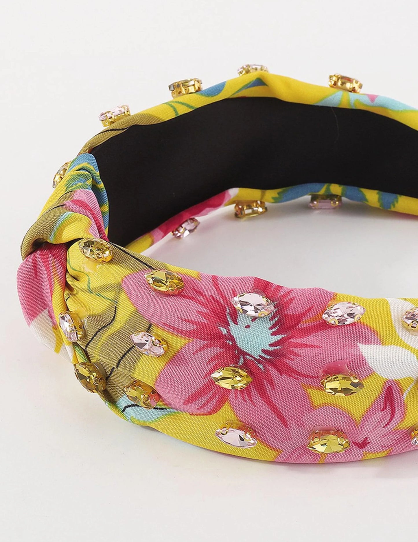 Knotted Floral Rhinestone Headband - NuaVibe