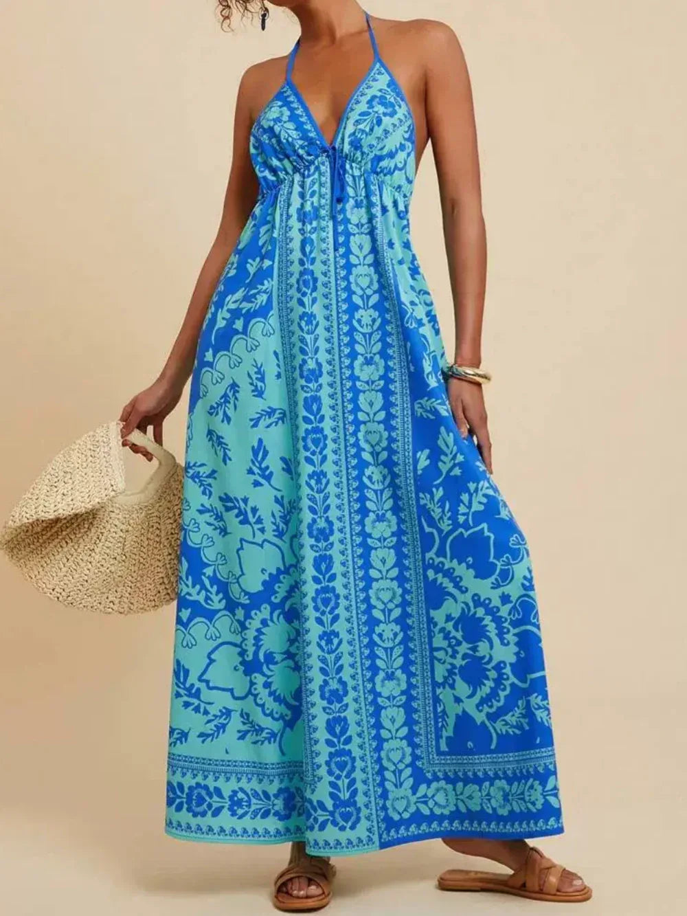 Floral Print Sling Holiday Dress - NuaVibe