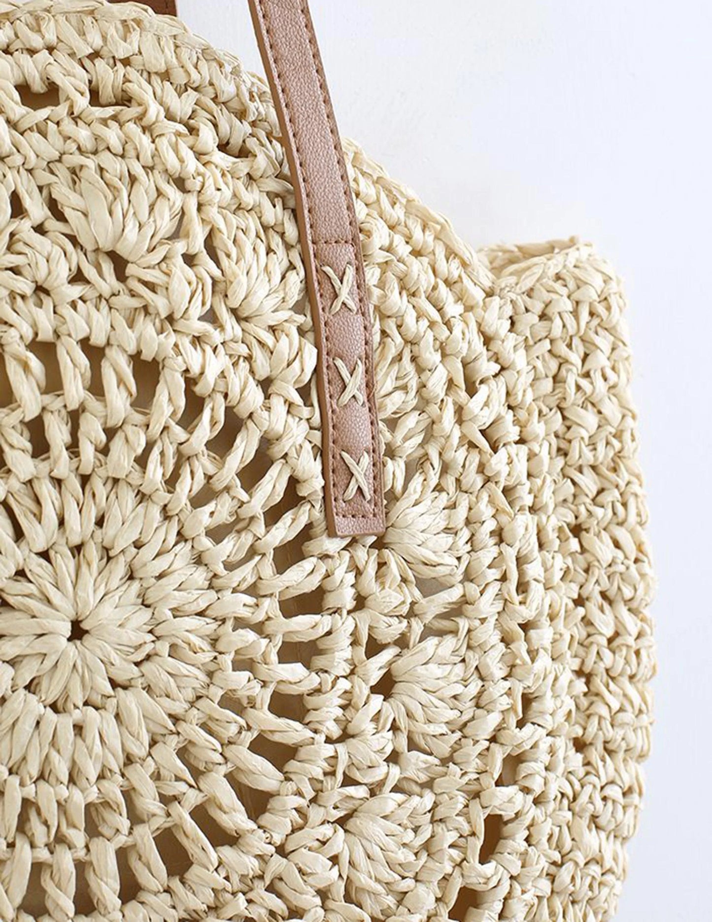 Round Straw Tote Bag - NuaVibe