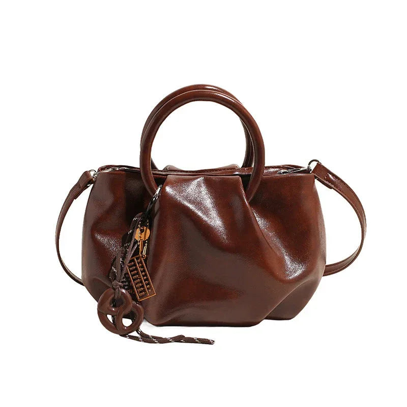Lightweight crossbody handbag pleated cloud bag - NuaVibe