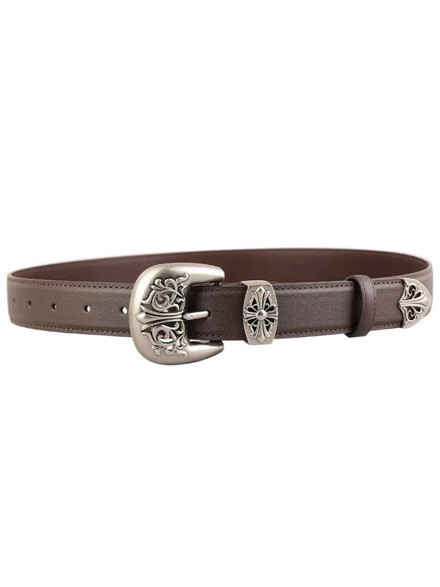 Women's fashionable and versatile carved belt - NuaVibe