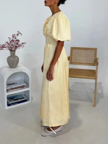 Butter Yellow Air Maxi Dress - NuaVibe