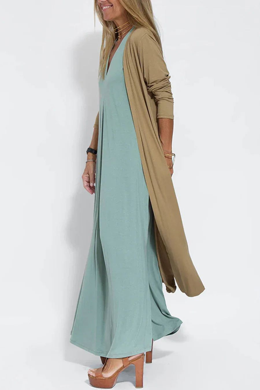 Casual Solid Color Cardigan - NuaVibe