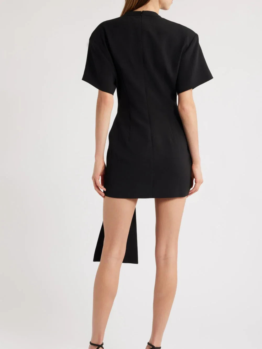 Draped Belted Mini Dress - NuaVibe