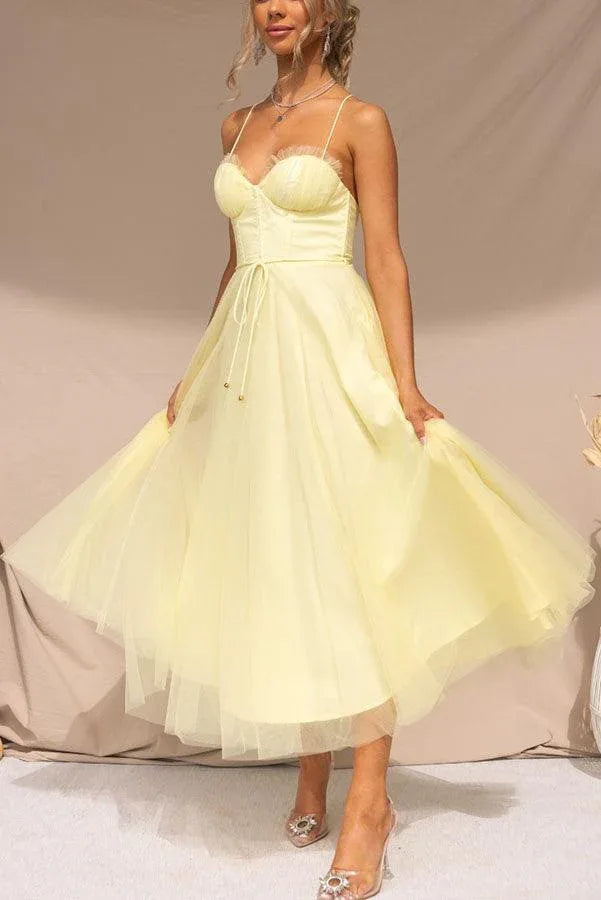 Modern-day Princess Chiffon Suspenders Party Maxi Dress - NuaVibe