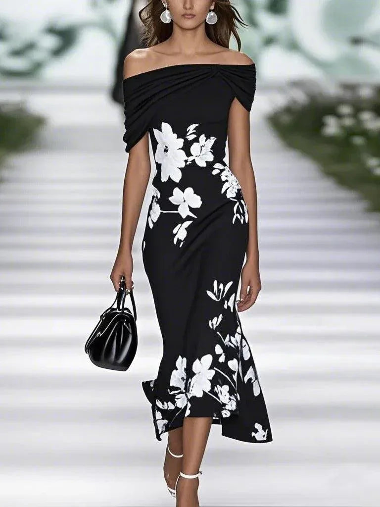 Spring Summer Floral Printed Elegant Dresses - NuaVibe