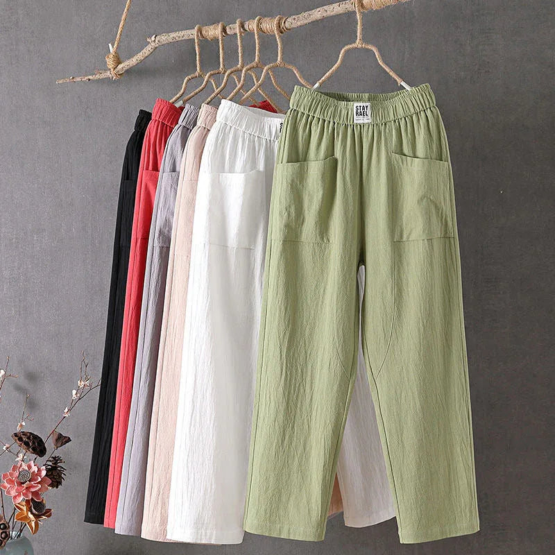 Solid Color Simple Loose Casual Pants - NuaVibe