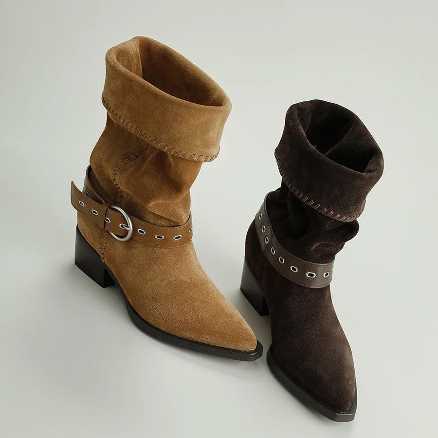 Women's Soft Leather Retro Fashion Riding Boots