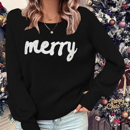 Christmas round neck long-sleeved pullover sweater