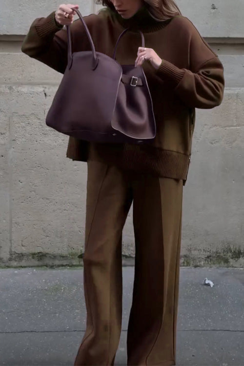 Long Sleeve Sweatshirt Casual Pocket Trousers Two-piece Set