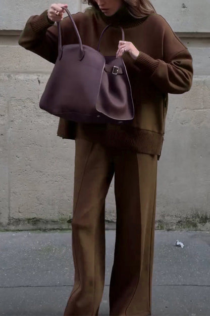 Long Sleeve Sweatshirt Casual Pocket Trousers Two-piece Set