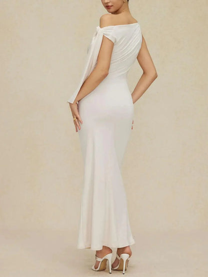 Lynn Asymmetric Tie Detail Maxi Dress