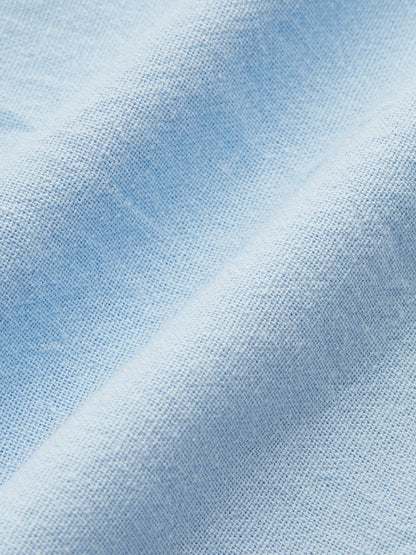 Cotton and Linen Long Sleeve Loose Shorts Set