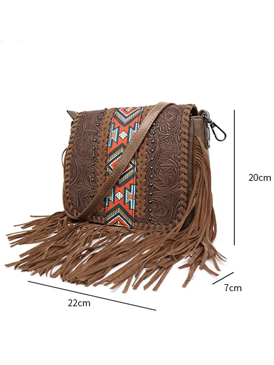 Bohemian Ethnic Style Tassel PU Bag - NuaVibe