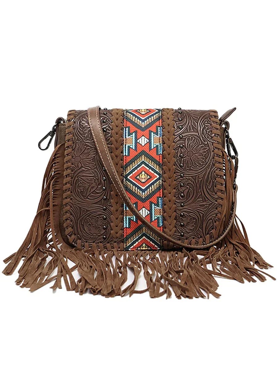 Bohemian Ethnic Style Tassel PU Bag - NuaVibe