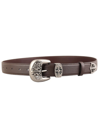 Women's fashionable and versatile carved belt