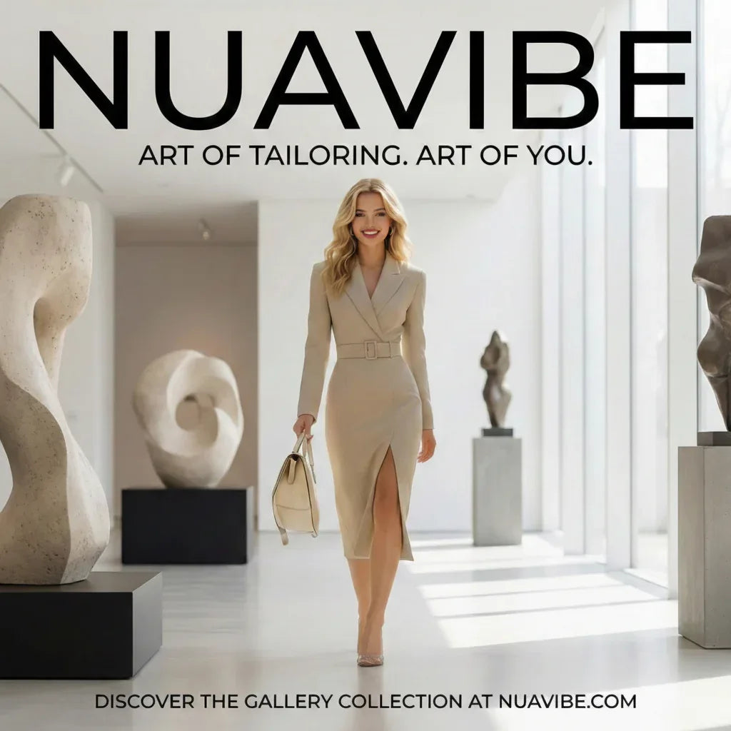 Executive Tailored Blazer Sheath Midi Dress | Structured Shoulders - NuaVibe