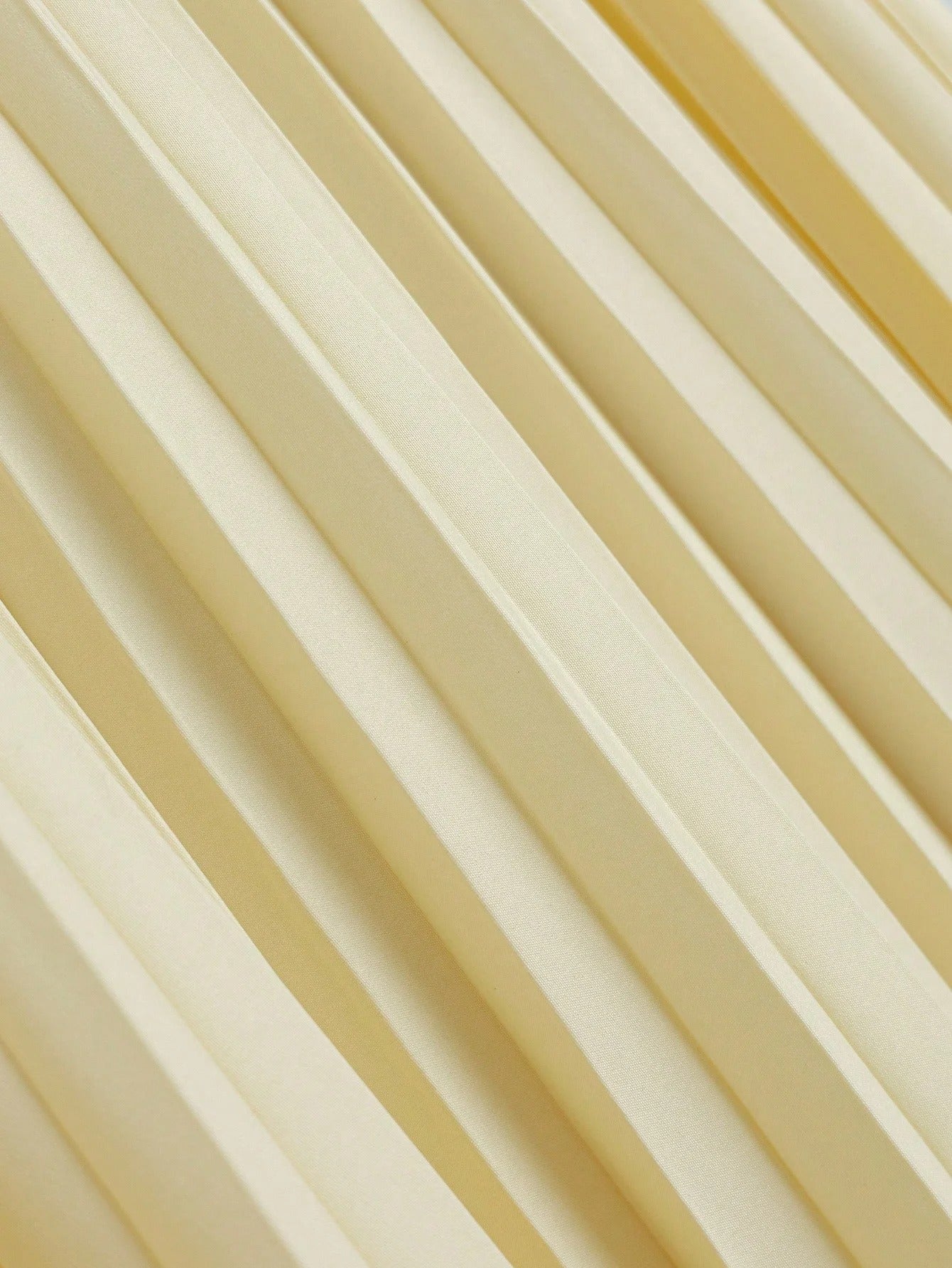 Elegant and simple light yellow V-neck corduroy midi dress