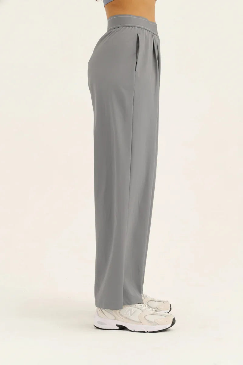 Women's High-Waisted Wide-Leg Sweatpants - NuaVibe